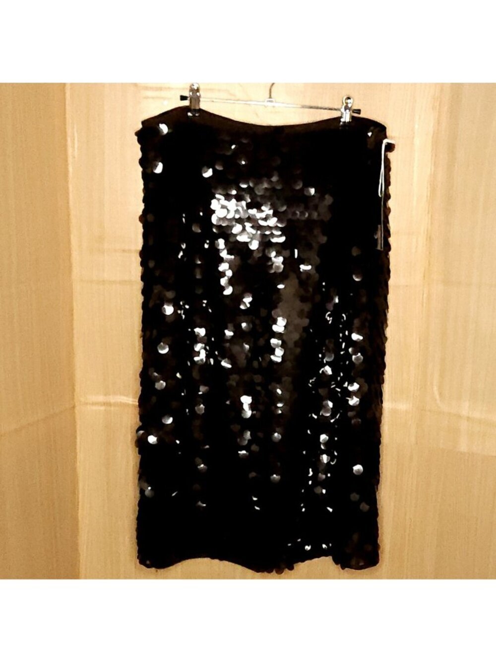 Worthington Womens New Brown Large Sequin Midi Skirt 14